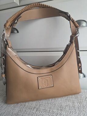 TOMMY BAHAMA Shoulder Hobo Bag in Tan - Pineapple Patch